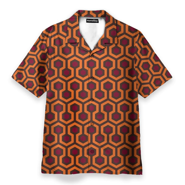 Overlook Hotel Carpet The Shining Movie Cosplay Costume - Hawaiian Shirt & Beach Shorts
