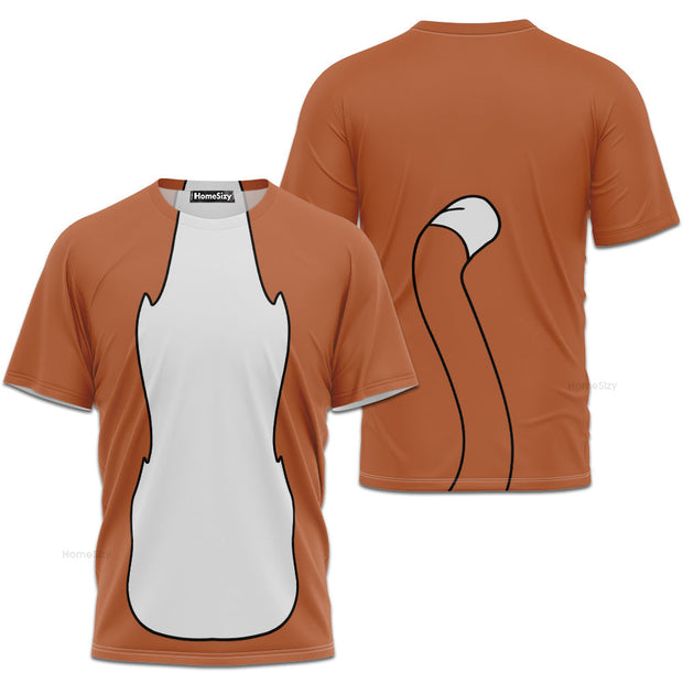 Thomas O'Malley Aristocats Cat Dad Cosplay Costume - 3D Tshirt