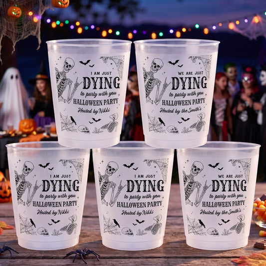 halloween party funny skeleton meme personalized cups 1