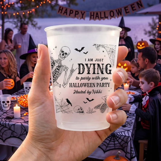 halloween party funny skeleton meme personalized cups 2