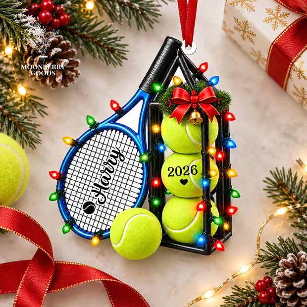 Just One More Match Custom Name Christmas Gift For Tennis Lovers - Personalized Acrylic Ornament