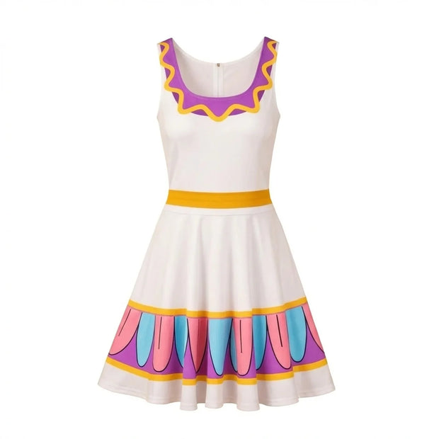 Beauty And The Beast Mrs Potts Dress  Costume – Tea Party Princess Skater Dress for Women