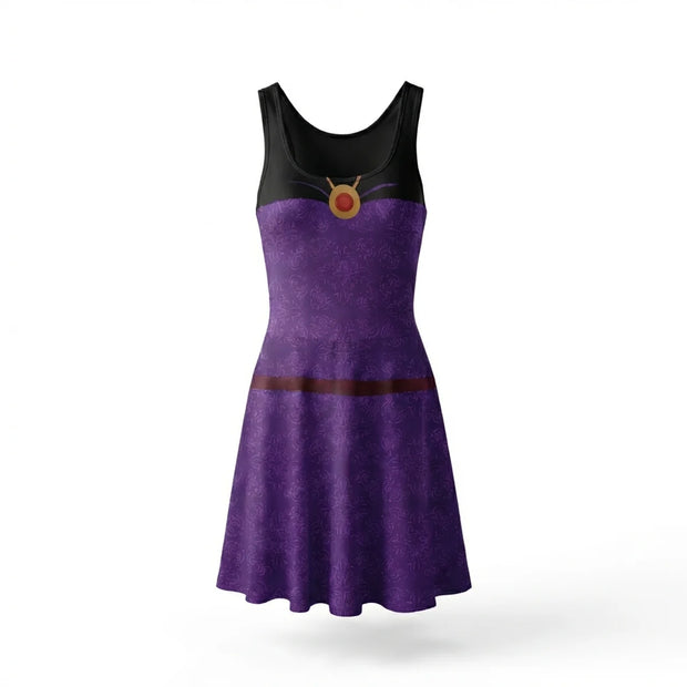 Evil Queen Inspired Dress – Dark Princess Gothic Skater Dress for Women