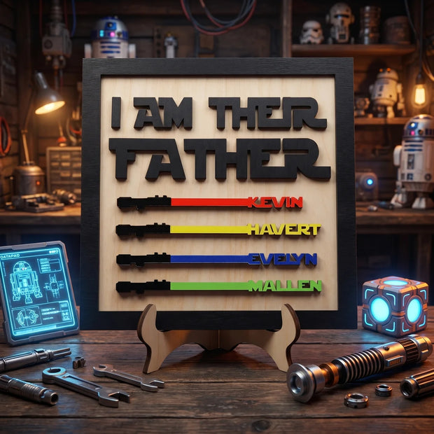 I'm Their Father - Personalized Wooden Plaque - Gift For Dad