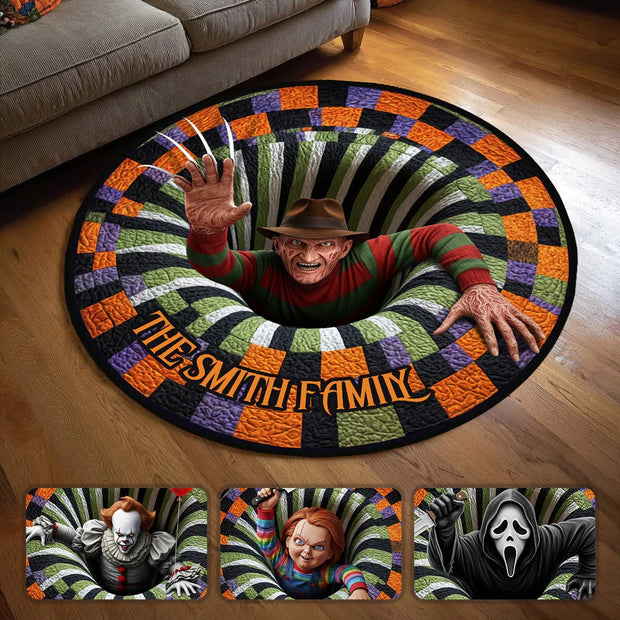 Horror Hole - Personalized Tufted Rug - Halloween Gift For Horror Fans