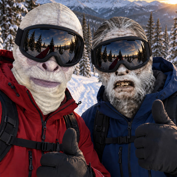 Custom Funny Yeti Ape Costume Headwear Gift For Ski Lovers - Personalized Balaclava Face Mask
