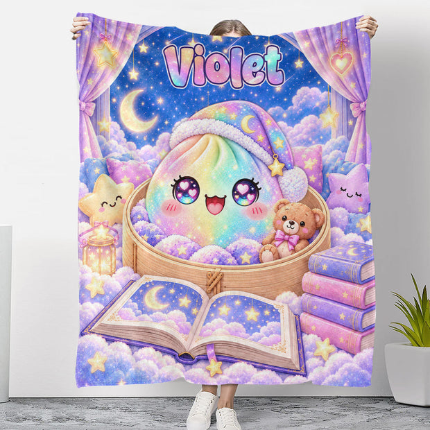 Jolly Dumpling Cute Squishy Christmas Gift For Kids - Personalized Sherpa Blanket
