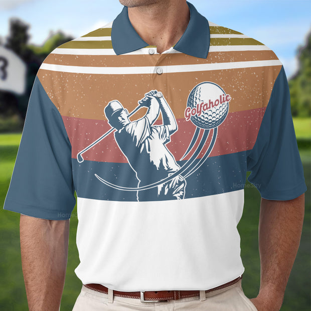 Never Underestimate An Old Man With A Golf Club Short Sleeve Polo Shirt QT303039La