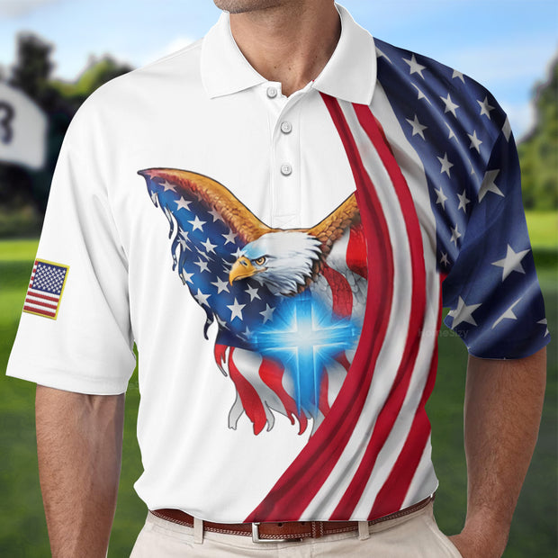 ONE NATION UNDER God Jesus Polo Shirts