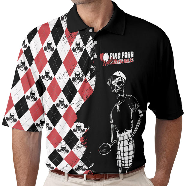 Argyle Ping Pong Takes Balls Table Tennis - Polo For Men - Polo QT309337
