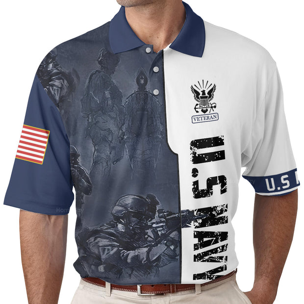 US Navy Veteran Polo Shirt QT209405La
