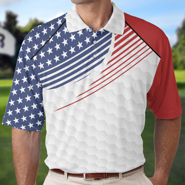 Golf Skull Wear Hat USA Golf Polo Shirt QT302013La