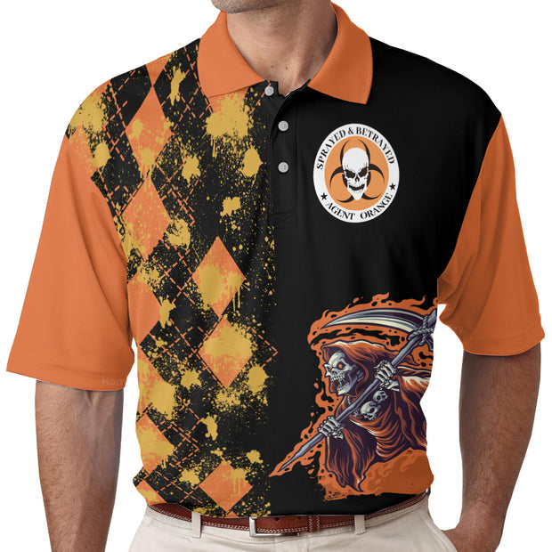 We Came Home And Death Came With Us Agent Orange Polo Shirt QT206228La