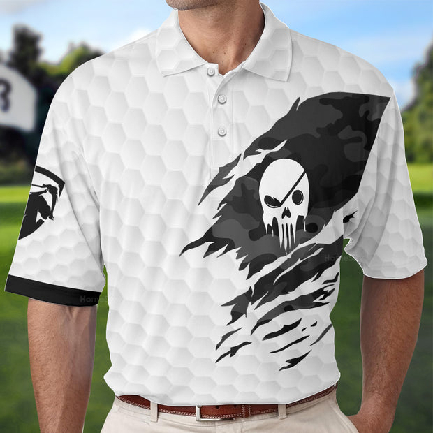 Personalized Custom Name Real Grandpas Play Golf Polo Shirt QT211330La