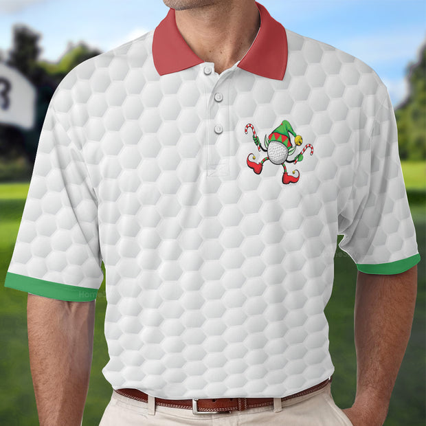 Golf All I Want Polo Shirt, Christmas Gift Idea For Male Golfers, Funny Christmas Themed Golf Shirt QT306082La