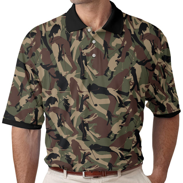 Golf Camouflage Pattern Military Golf Polo Shirt QT206289La
