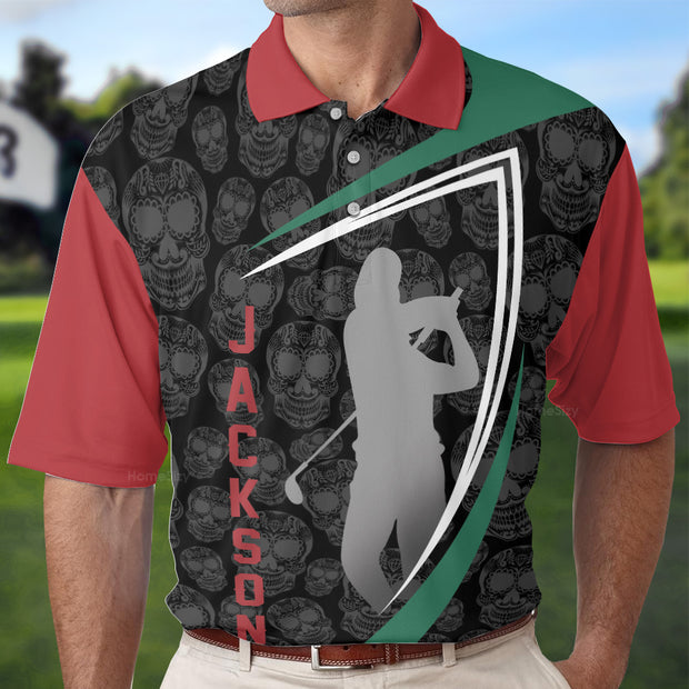 Sugar Skull Golf Custom Cosplay Polo Shirt QT308480