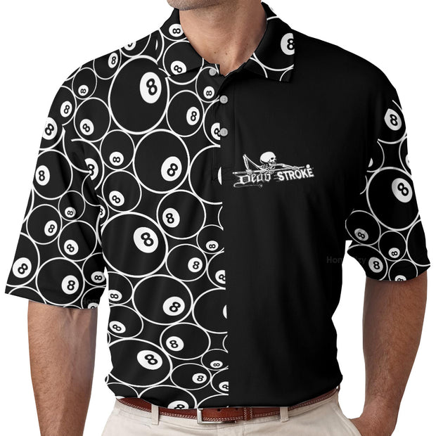 Billiards Skeleton Dead Stroke Polo Shirt, 8-ball Polo Shirt QT209240La
