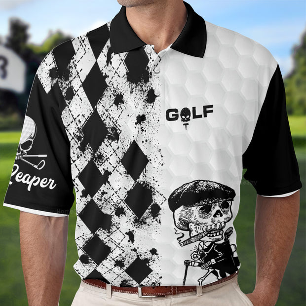 Skull Golf Reaper Short Sleeves Polo Shirts QT207128La