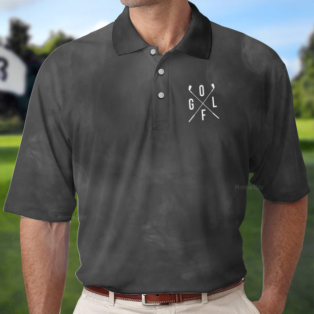 Premium Smoke Background Golf Polo Shirt, Black Smoke Golfer Polo Shirt, Best Golf Shirt For Men QT303096La