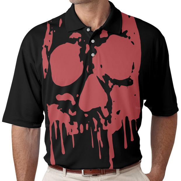 Pool Makes Me Happy Shirt For Men Polo Shirt, Red And Black Billiards Shirt With Sayings, Funny Billiards Shirt QT304115La