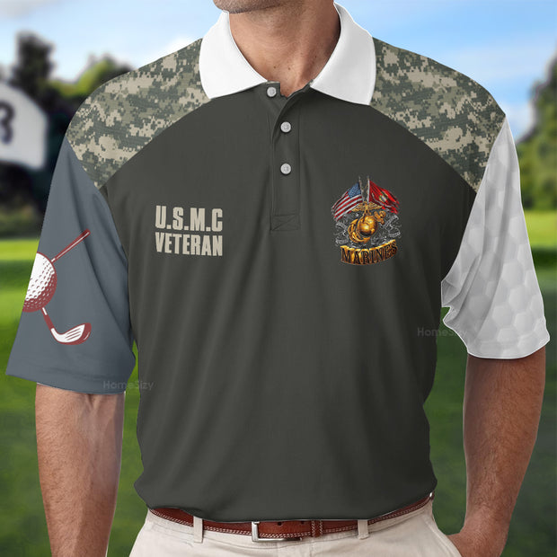 3D Military US Marine Corps 23 Ver1 Polo Shirts QT301319La