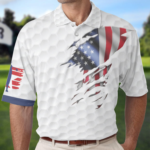 American Flag Black Nines Matter Polo Shirt QT307233