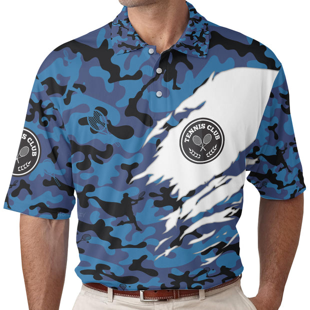 Never Underestimate An Old Man With A Tennis Racket Polo Shirt, Short Sleeve Shirt For Male Tennis Player QT208115La