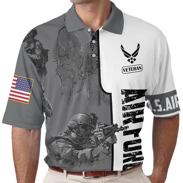 US Air Force Short Sleeve Polo Shirt QT211183La