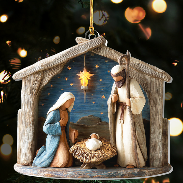 Nativity - Acrylic Ornament - Gift For Christmas, For Family TD118