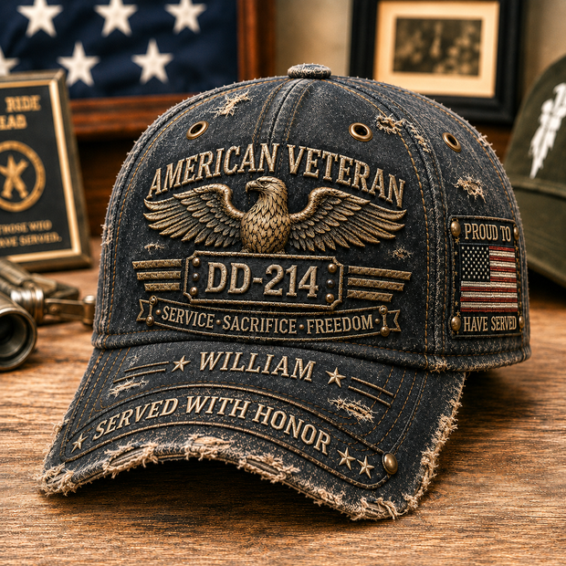 American Veteran - Personalized Classic Cap - Gift For Veterans
