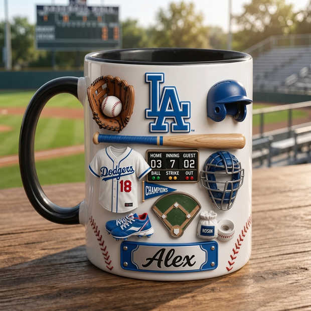 Game Day Baseball Fan Mug - Personalized Coffee Mug - Gift For BaseBall Lovers, Sports Fans, Sports Lovers