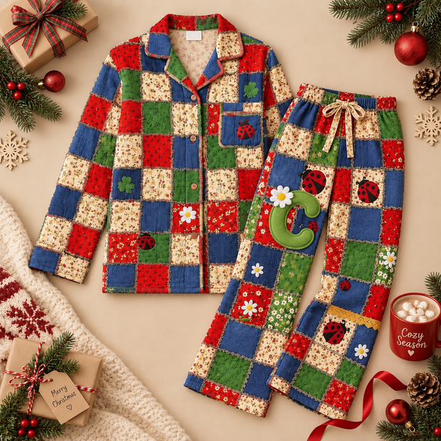 Ladyburg Patchwork Sleepwear Gifts For Adults And Kids - Personalized Pajama Set
