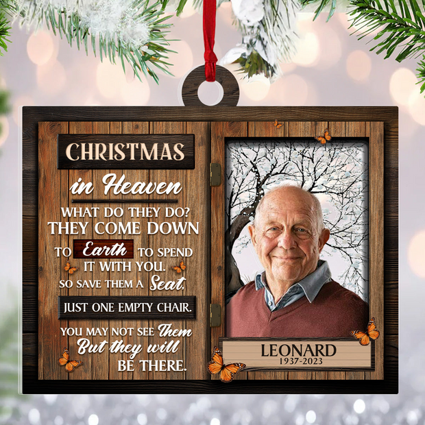 Christmas in Heaven - Personalized Acrylic Ornament TD118