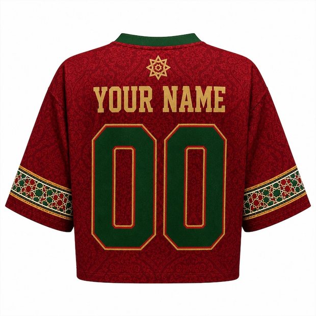 Morocco Soccer Crop Top Jersey - Personalized Croptop Jersey - Gifts For Football Lovers, Sports Fans