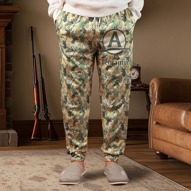 Camo Hunting Custom Name Gift For Hunters - Personalized Sweatpants
