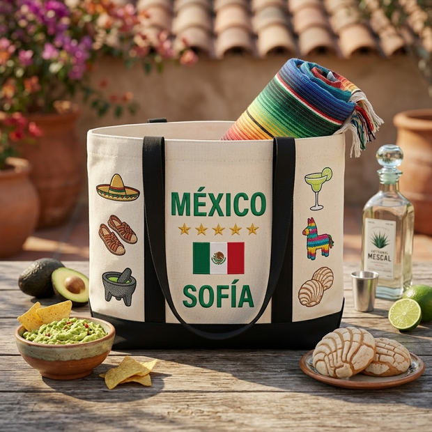 Mexico World Cup Soccer Canvas Purse - Personalized Tote Bag - Gift For Football Lovers, Sports Fans, Sports Lovers, Wolrd Cup