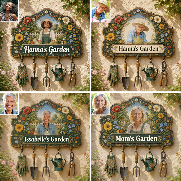 Love Gardening, Gardening Lovers Gift - Personalized  Shaped Hanging Rack - Gift For Gardening Lovers