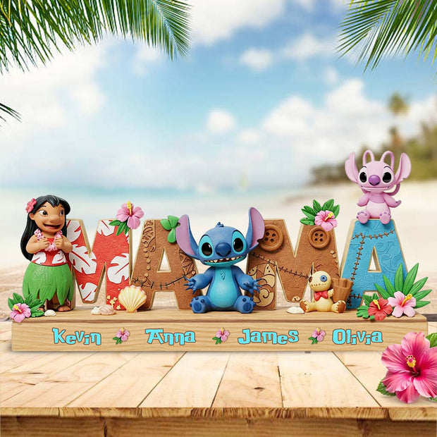 Ohana Means Family - Personalized Custom Shaped Acrylic Plaque CT01