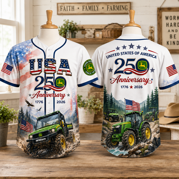 Celebrate America Freedom - Personalized Baseball Jersey - Gift For Farmers