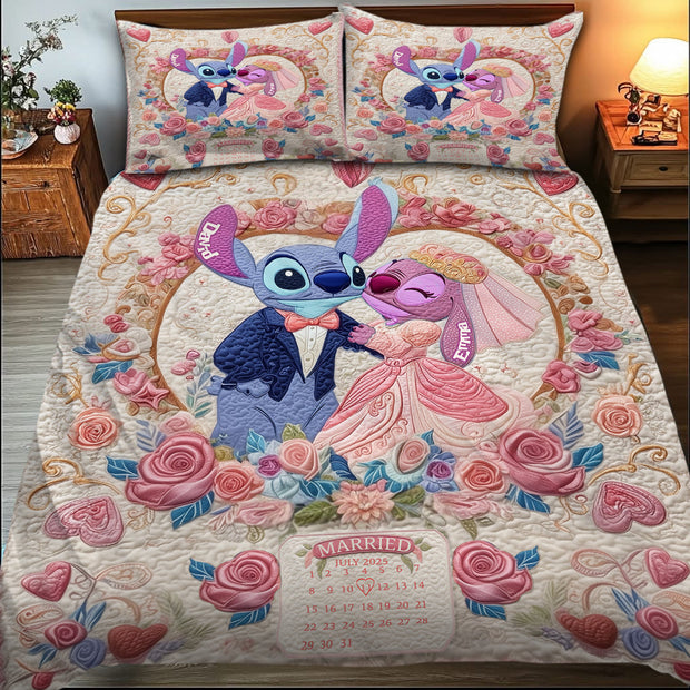 Ohana Romantic Story Custom Calendar - Personalized Bedding Set CT01