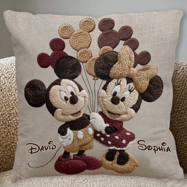 MkMo You & Me - Personalized Mouse Throw Pillow CT01