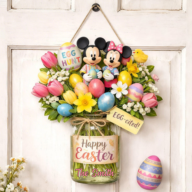 Easter Day Home Decor - Personalized Custom Shaped Wood Sign CT01