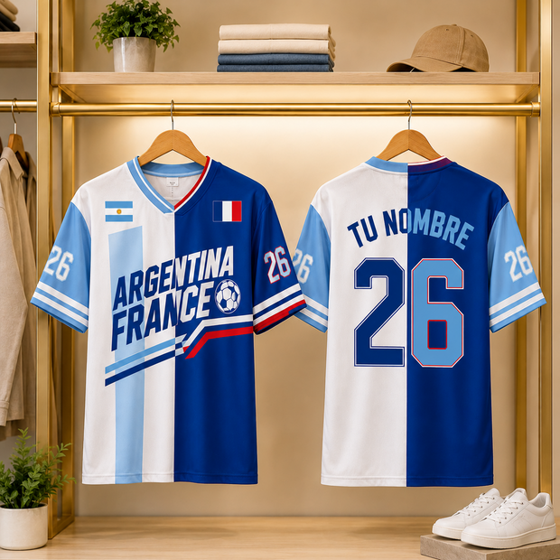 Argentina And France Global Football Championships 2026 - Personalized Soccer Jersey - Gifts For Sport Fans