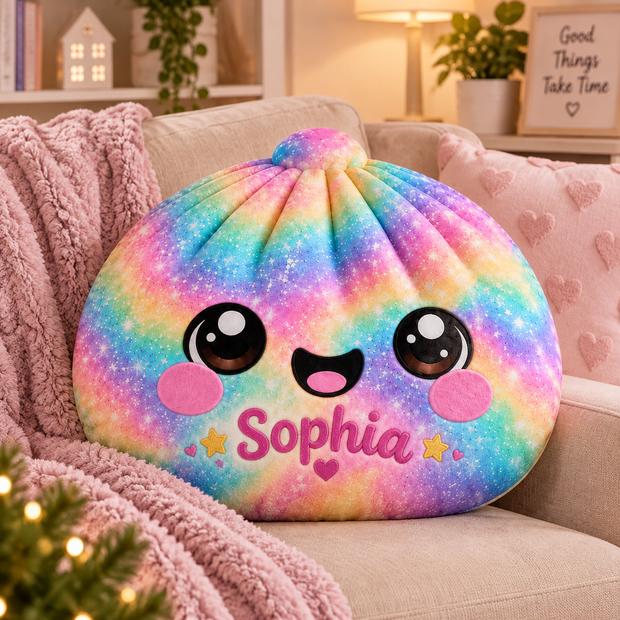 Tie Dye Glitter Dumpling Cute Squishy Christmas Gift For Kids - Personalized Pillow