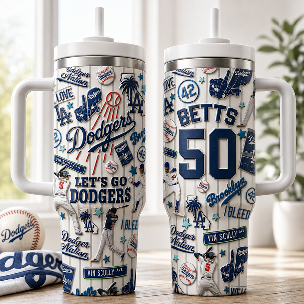 LAD Let's Go Champions  - Personalized Tumbler - Gift For Baseball Fans