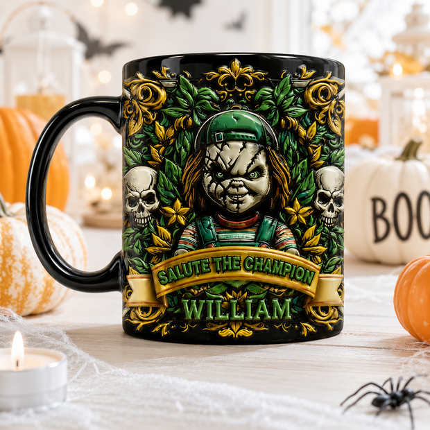 Salute The Champion - Personalized Accent Mug - Gift For Halloween