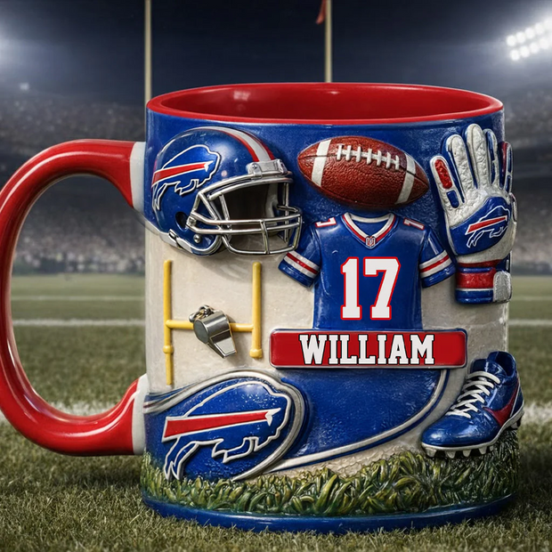 NFL Love Football - Personalized Accent Mug - Gift For Football Fans