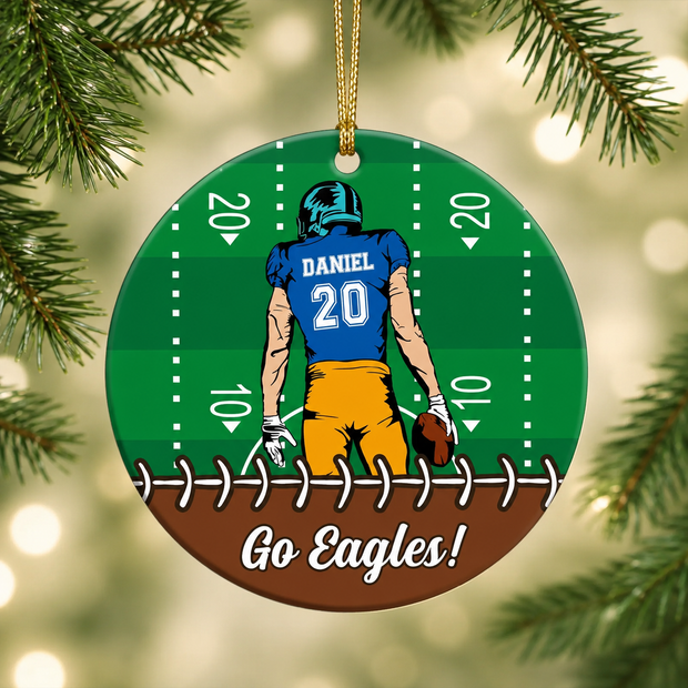 bFootball Fan - Personalized Acrylic Ornament - Chrismas Gifts For Football Fans