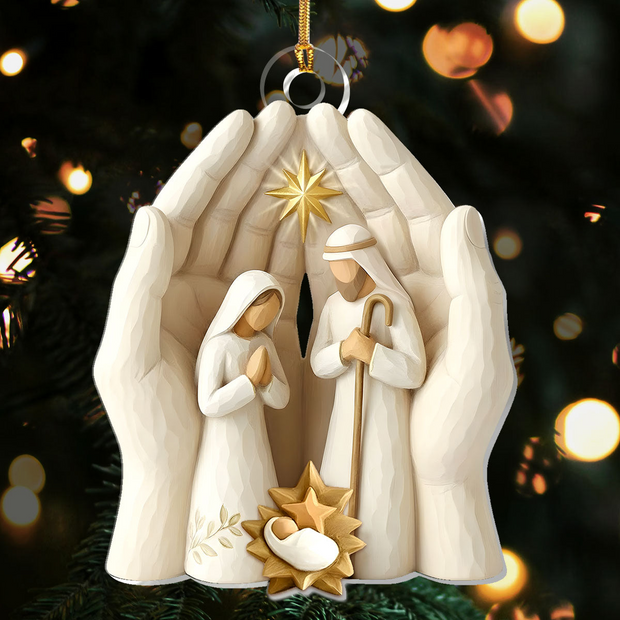 Nativity Of Faith - 1-Layer Acrylic Ornament - Gift for Christmas, for Family HL128 CU5102030